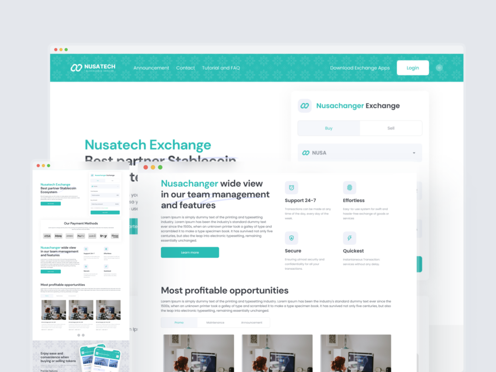 Mockup Blockchain Exchange Harmoni Teknologi