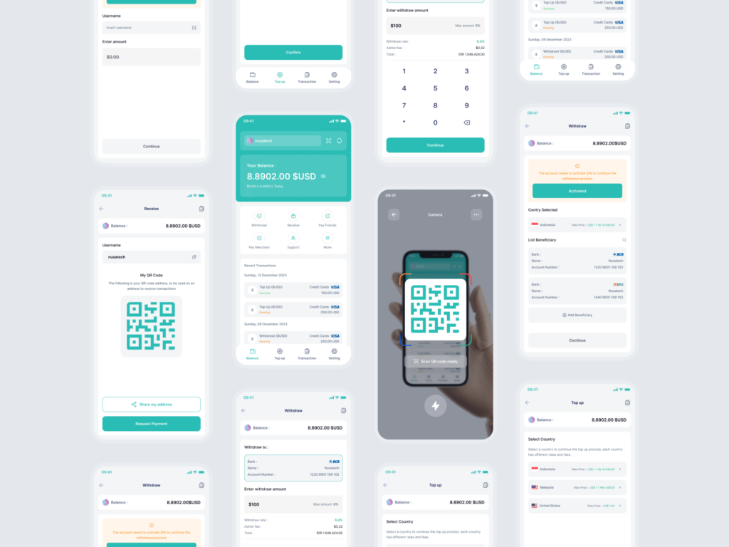 Mockup Mobile Payment Gateway Harmoni Teknologi